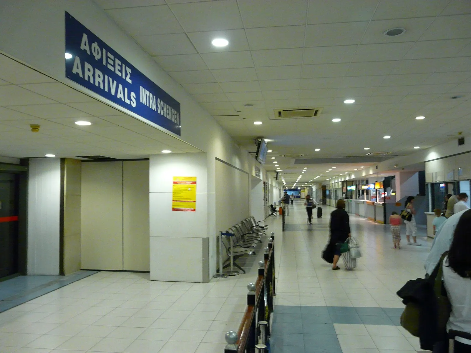 Rhodes Airport landside and terminal approach area.