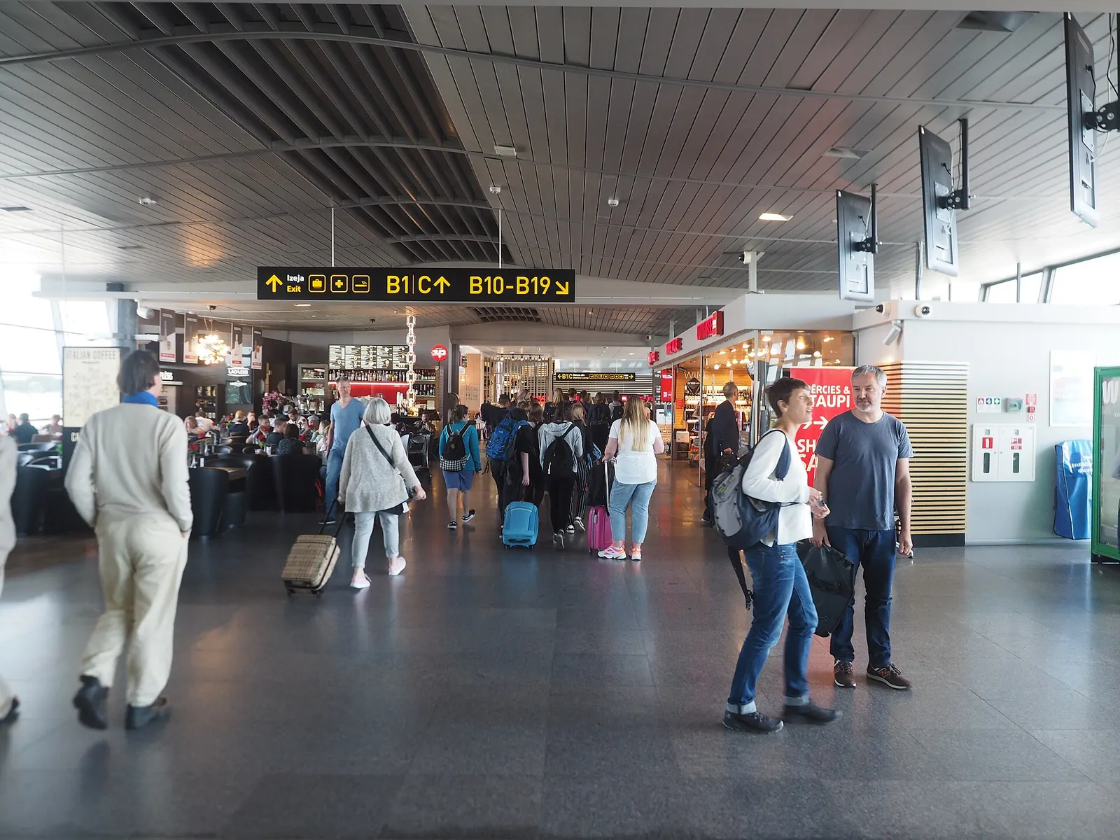 Interior of Riga Airport in 2019