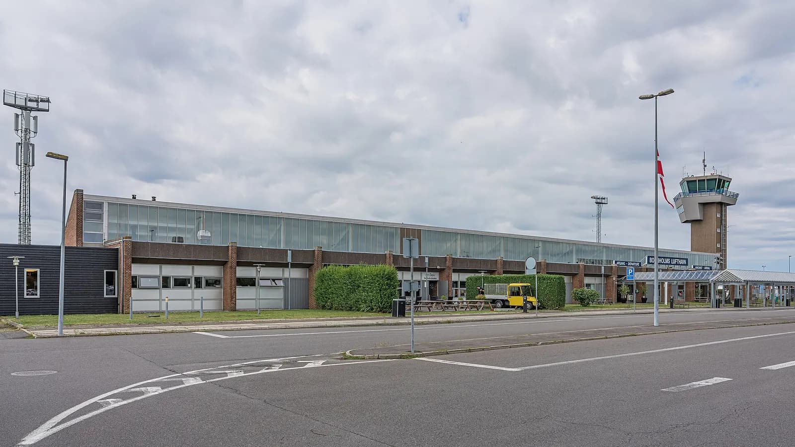 Bornholm Airport terminal and apron view, July 2024