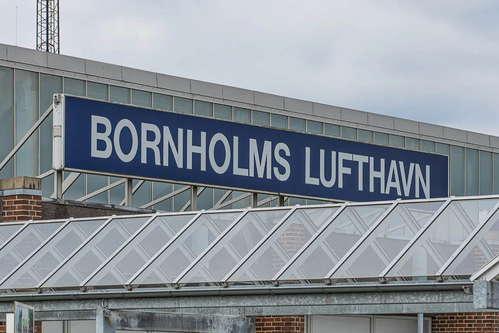 Bornholm Airport terminal building detail, July 2024