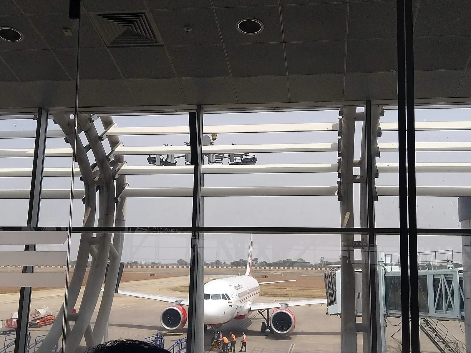 Air India Aircraft at parking bay of Raipur Airport