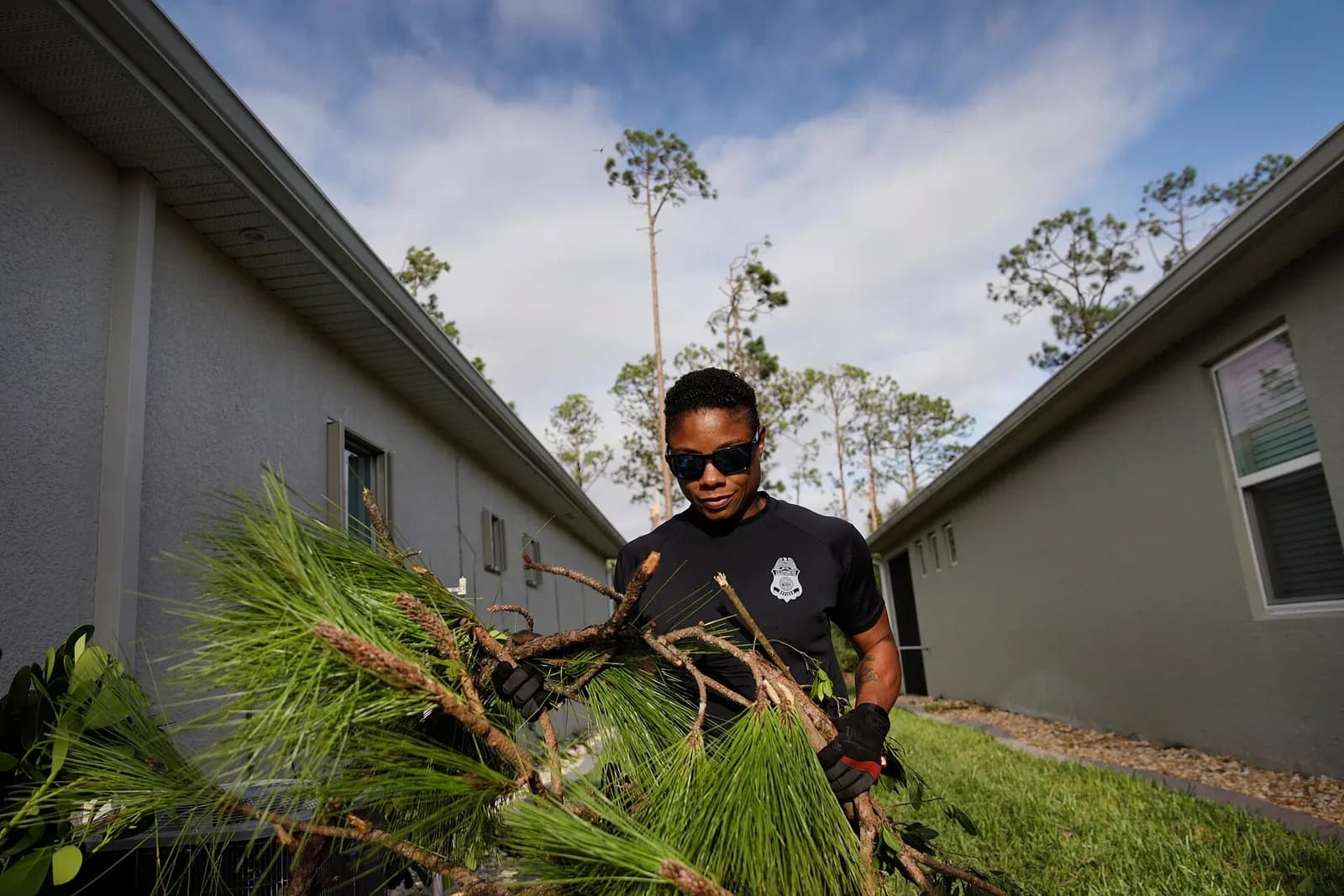 U.S. Customs and Border Protection officers with the Office of Field Operations pre-stage in at the Southwest Florida International Airport in Ft. Myers, Fla., and assist victims of Hurricane Ian near Venice, Fla., Sept. 29, 2022. CBP photo by Glenn Fawcett