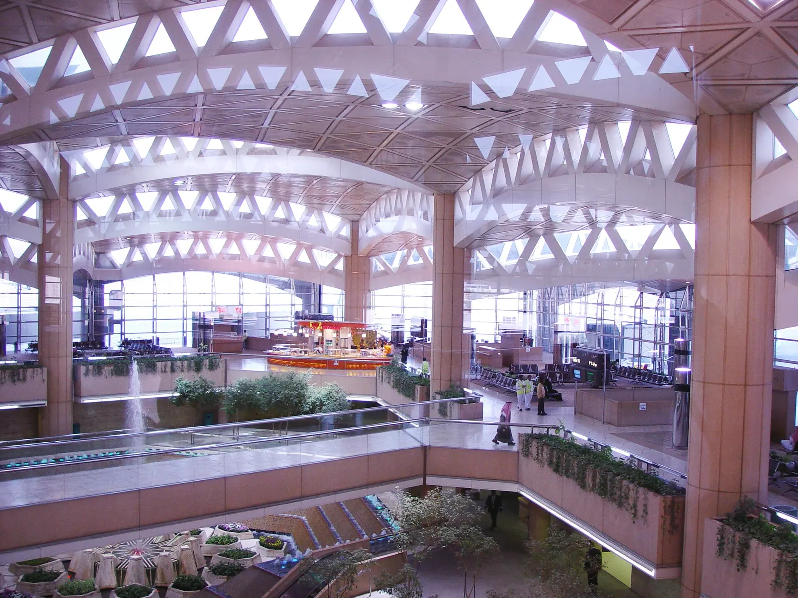 Ground-level view of Terminal 3 at King Khalid International Airport.