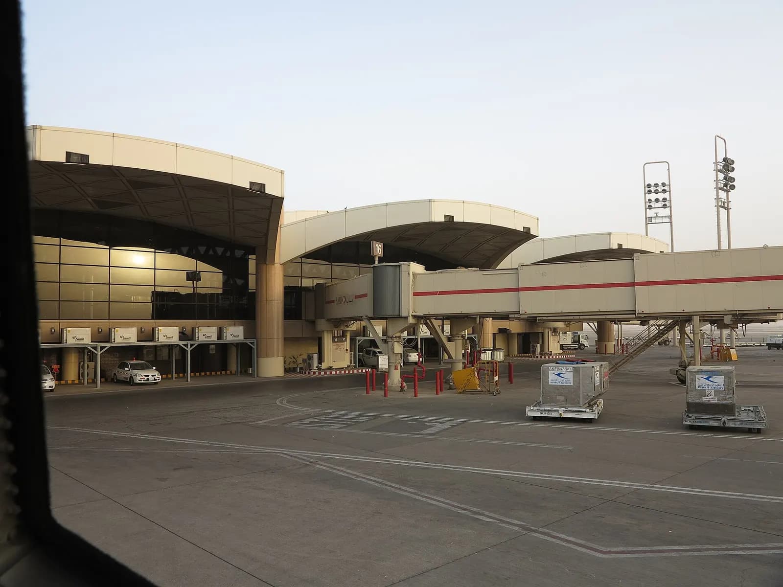 Exterior of Terminal 1 at King Khalid International Airport, labeled KING KHALED INTL TER.1.