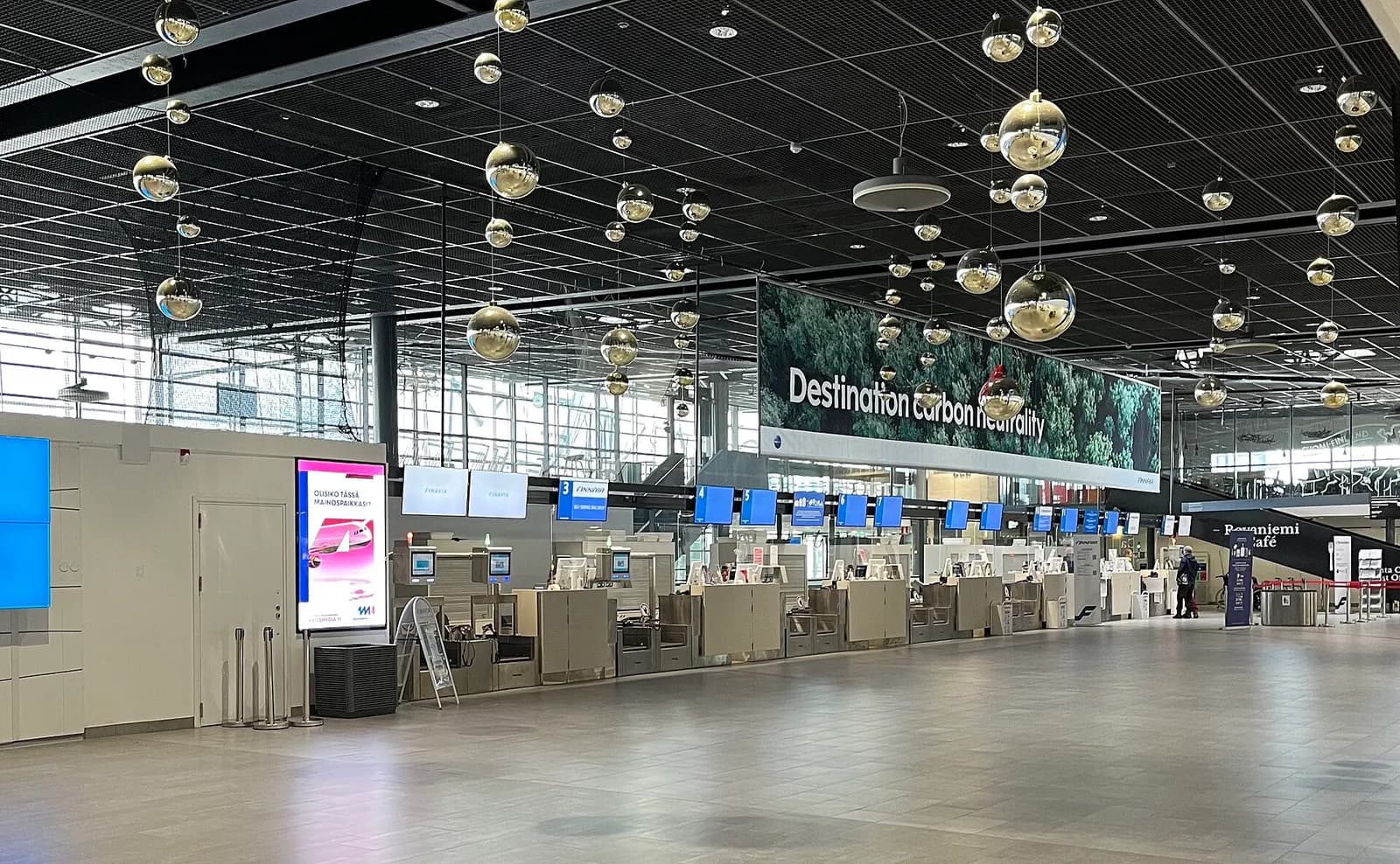 Interior view of Rovaniemi Airport in 2022