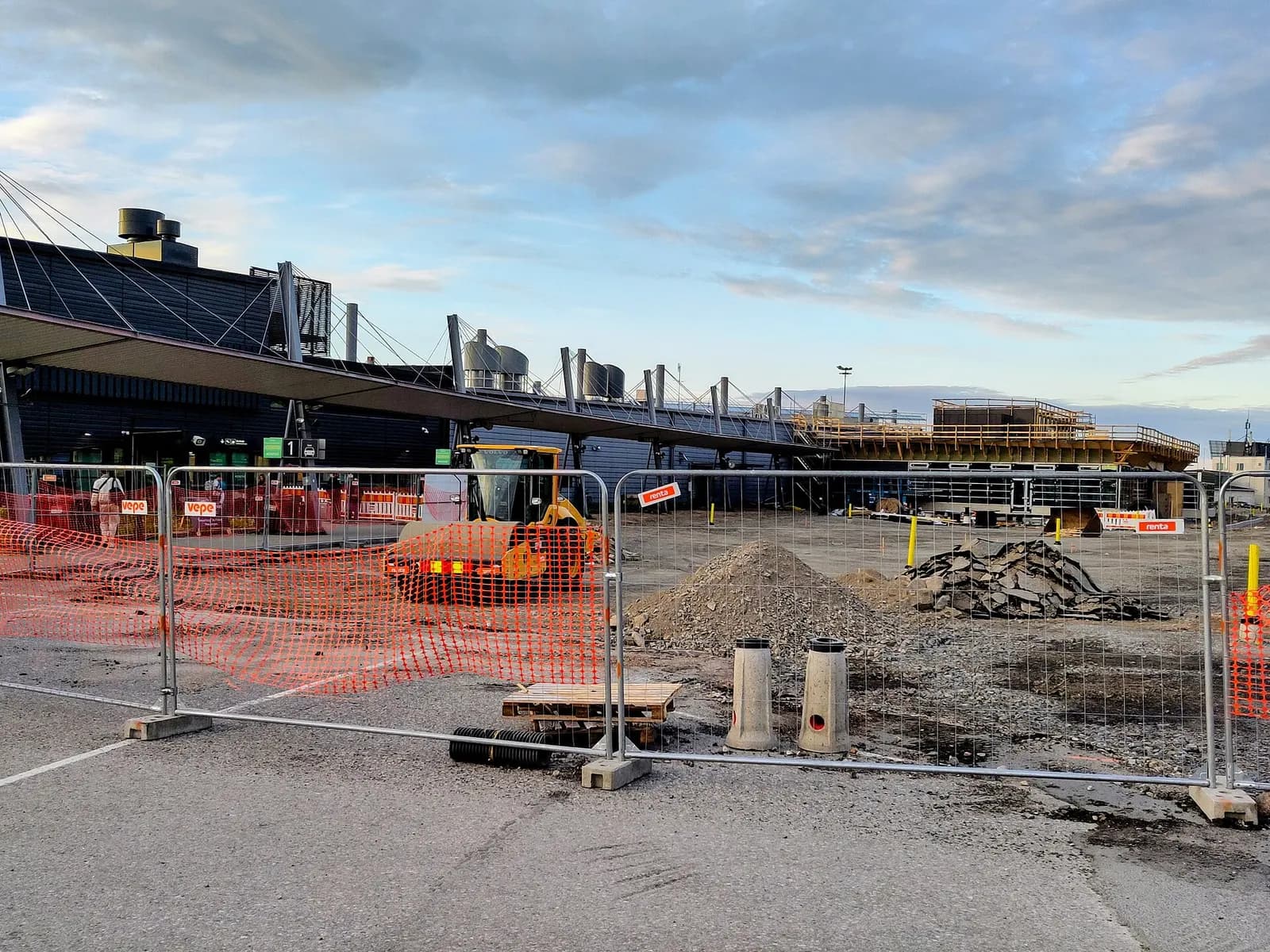 Rovaniemi Airport (RVN) terminal being expanded in August 2025.