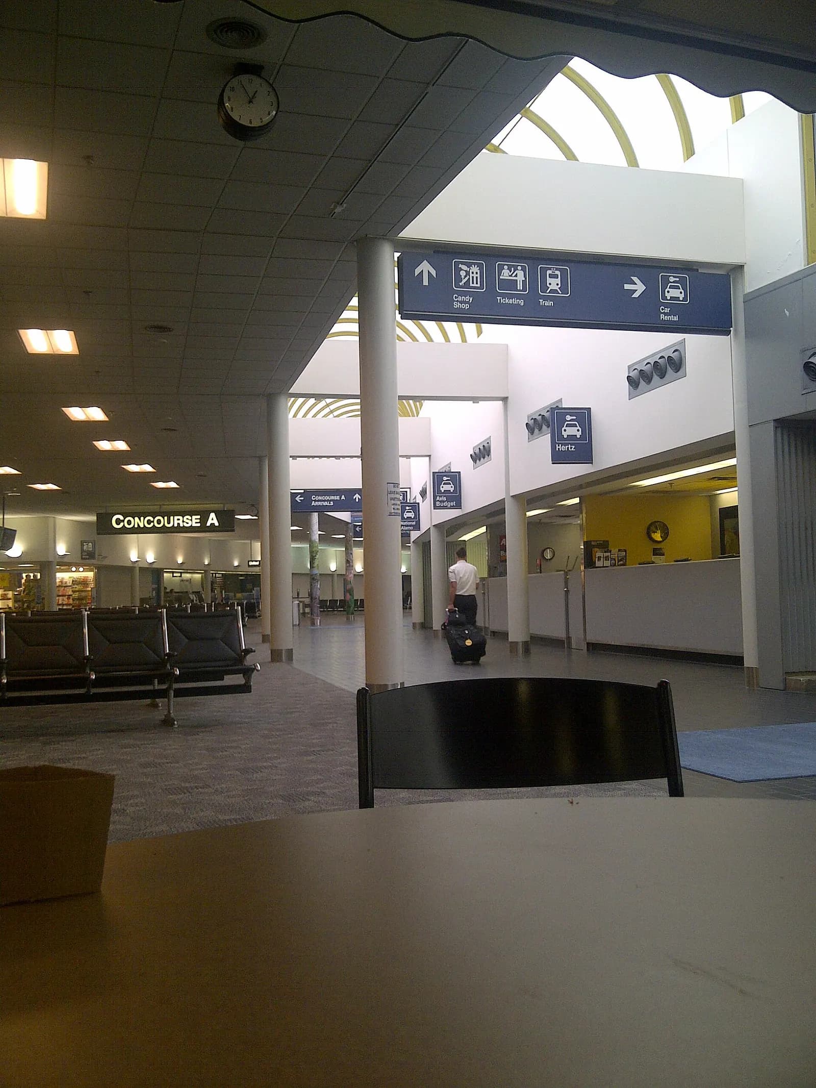 South Bend Regional Airport terminal building from the curb in August 2013