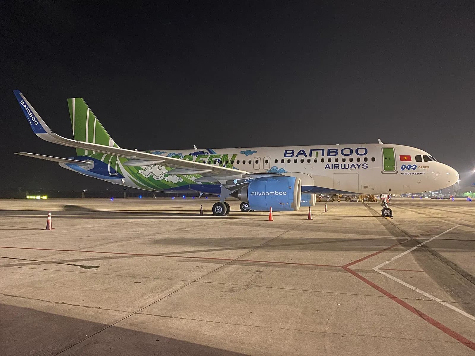 Bamboo Airways (VN-A596) Airbus A320-251N at Tan Son Nhat International Airport.