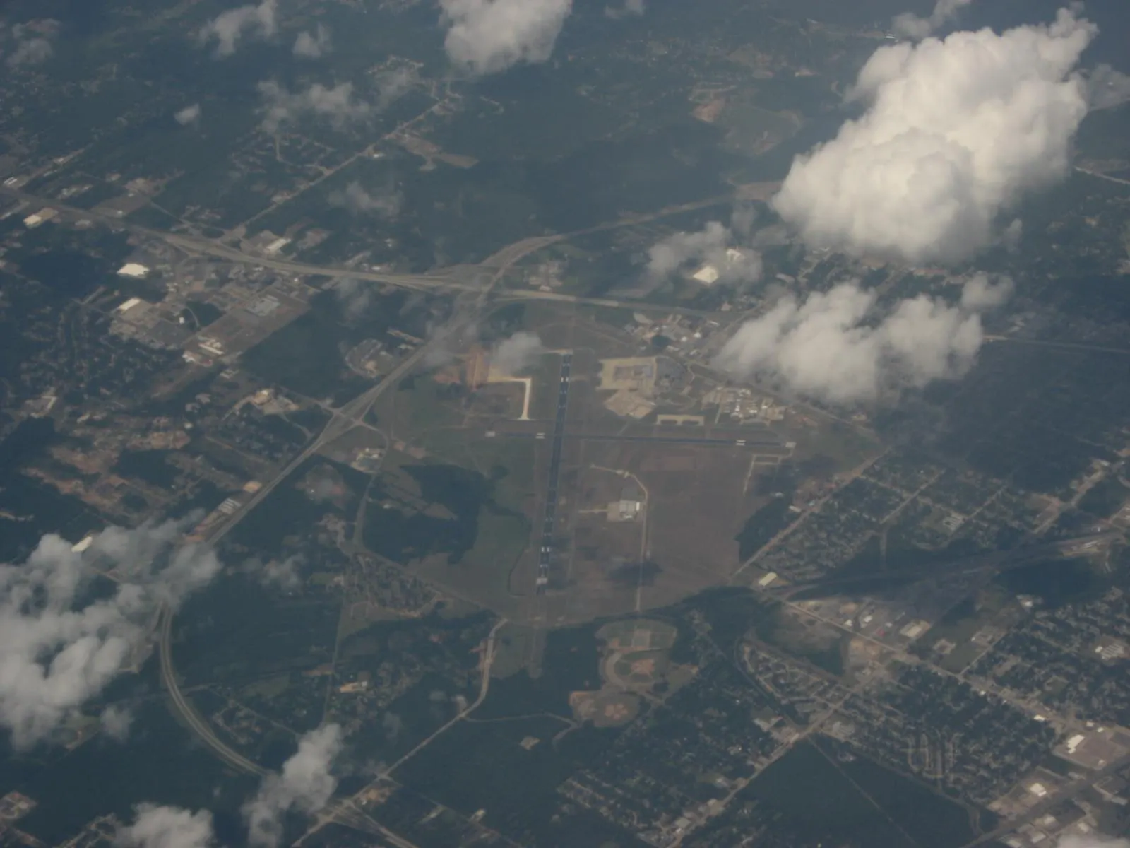 Historic 2008 aerial of Shreveport Regional Airport looking over the civil campus