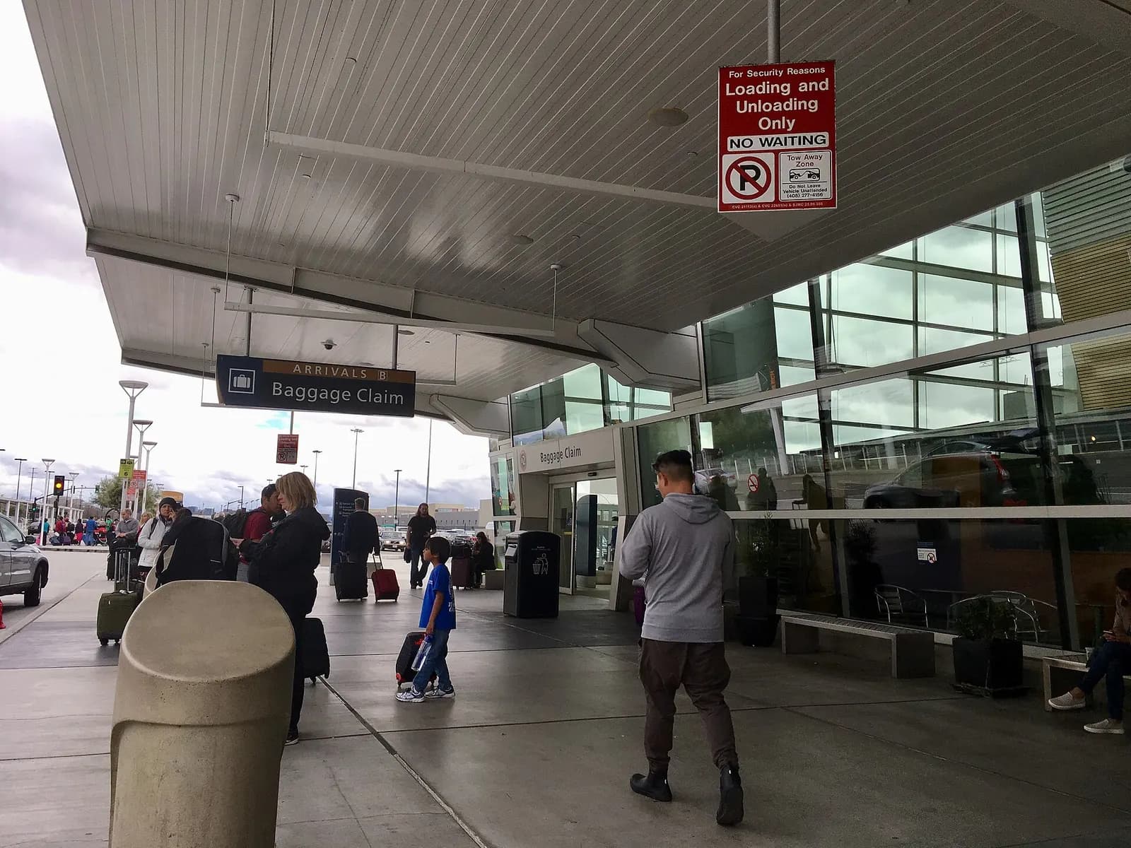 The baggage claim gate at San Jose International Airport.