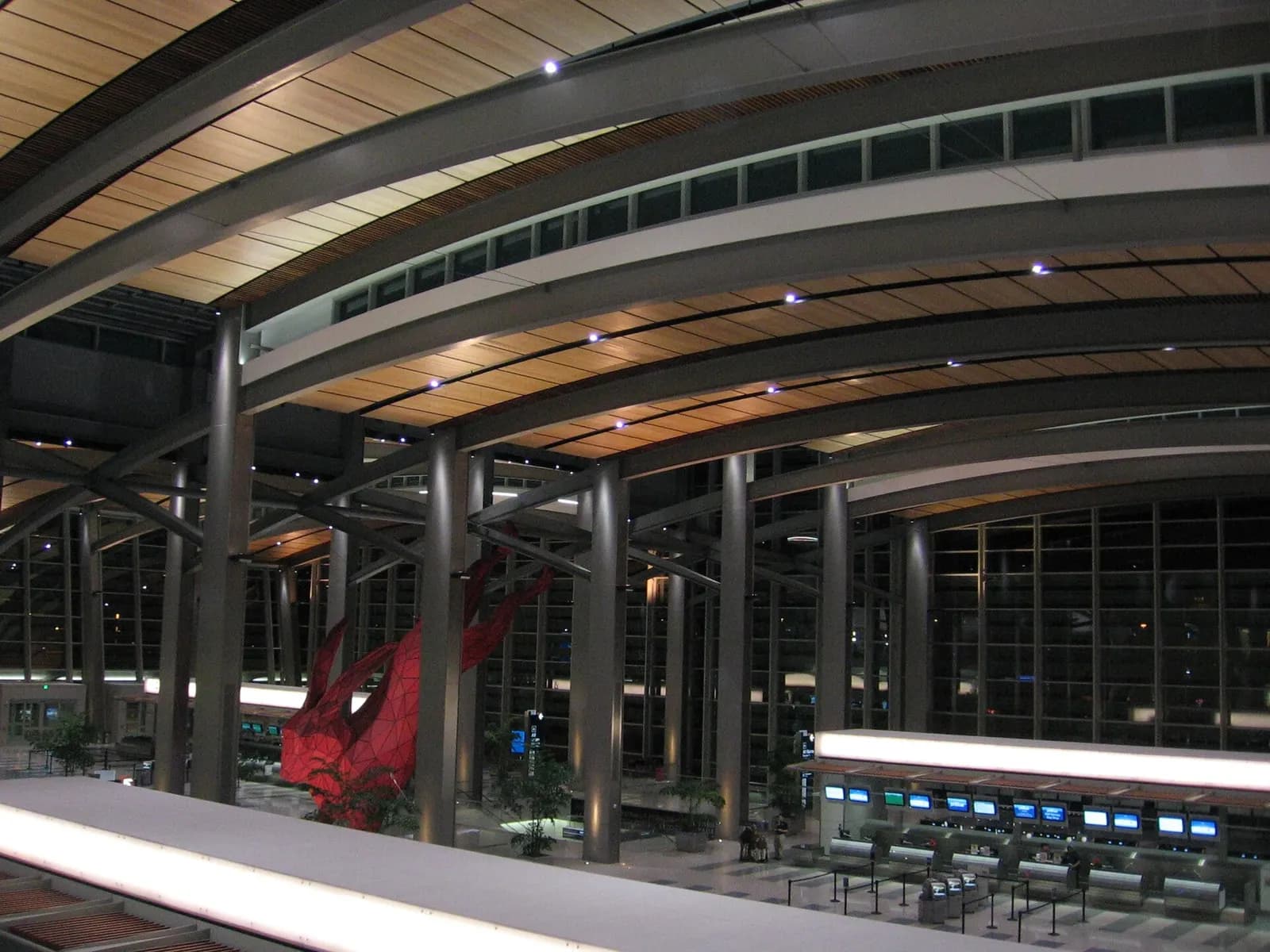 Interior of new Central Terminal B at the Sacramento International Airport in Sacramento County, California, USA.