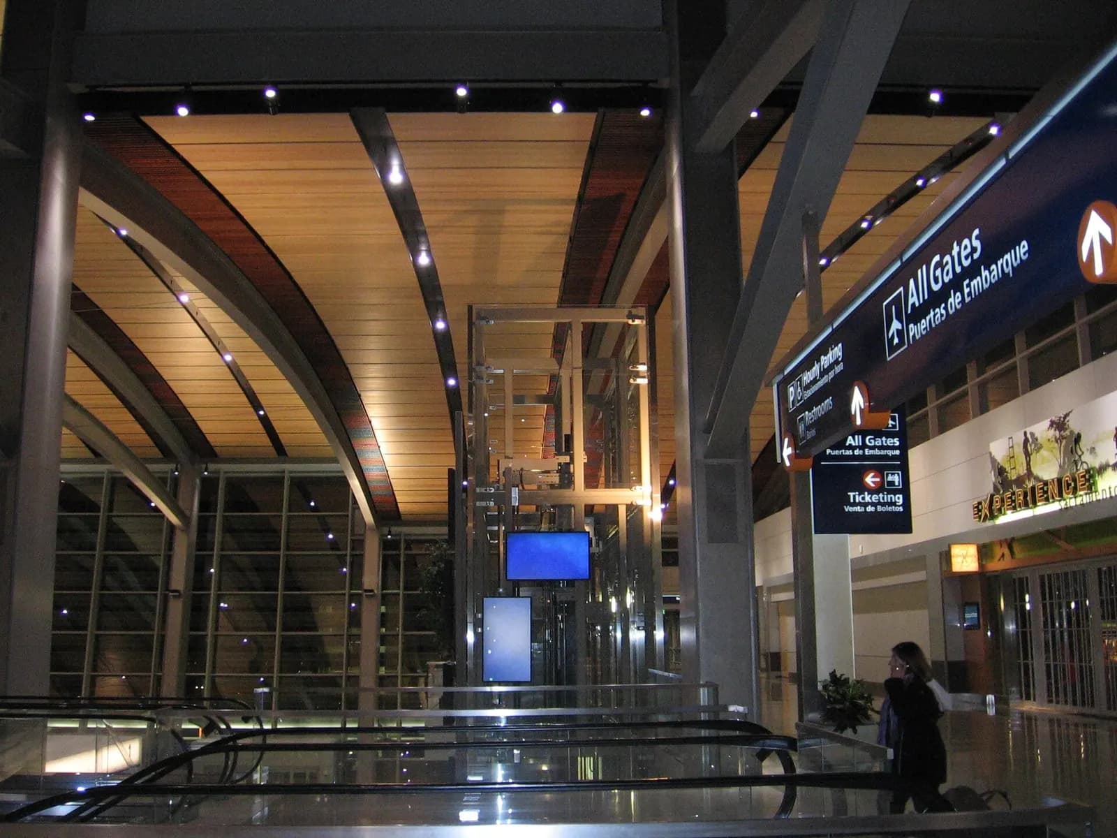Interior of new Central Terminal B at the Sacramento International Airport in Sacramento County, California, USA.