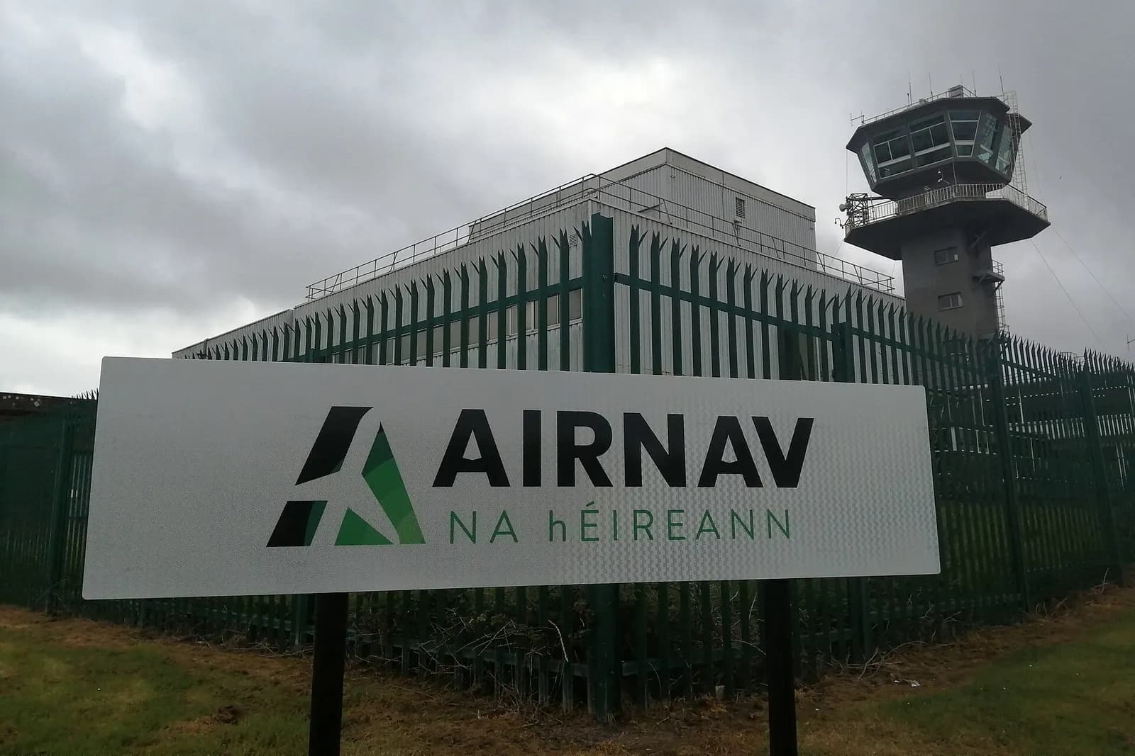 New AirNav signage replacing the previous IAA signage at the Shannon Airport Control Tower.