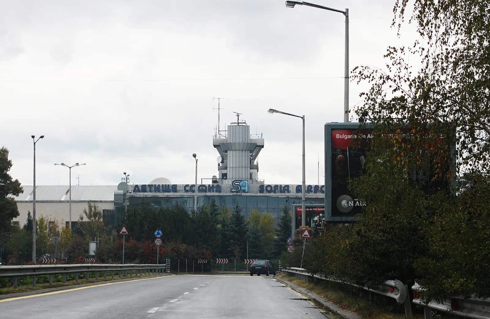 Sofia Airport terminal complex exterior overview
