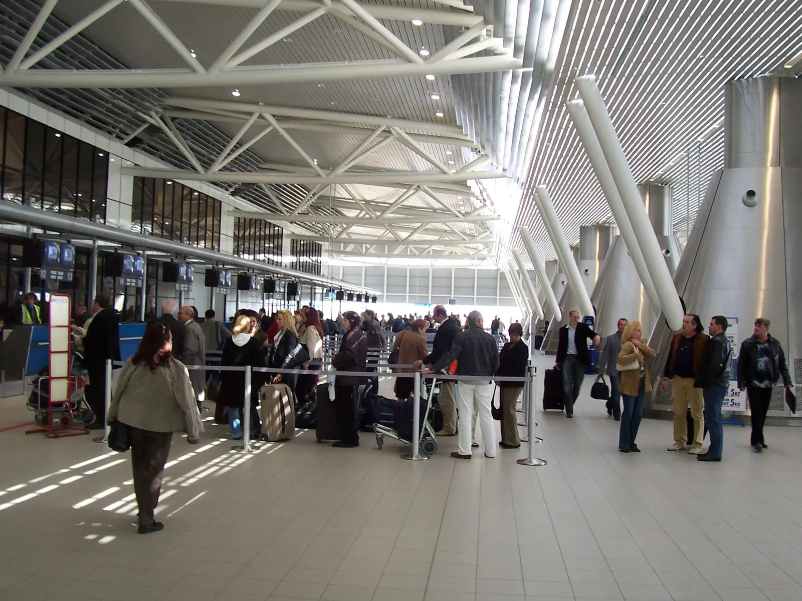 Check-in hall inside Sofia Airport Terminal 2