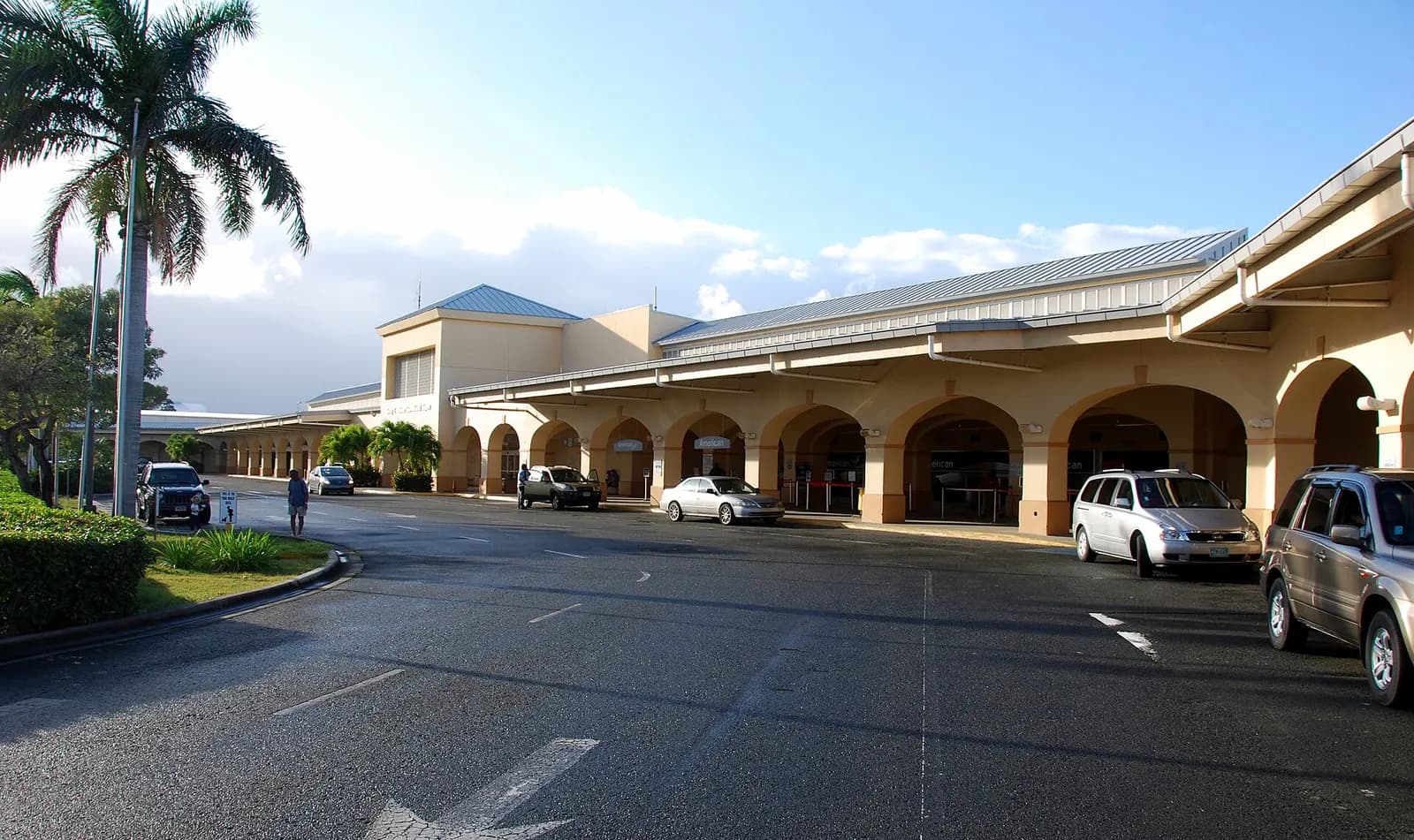 Landside front of the Henry E. Rohlsen Airport terminal on St. Croix