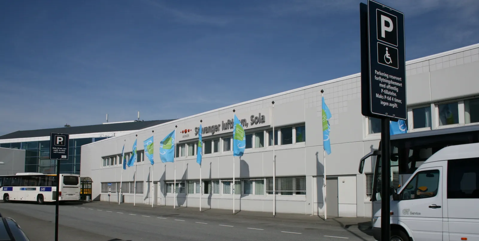 Overview of Stavanger Airport Sola airfield and terminal