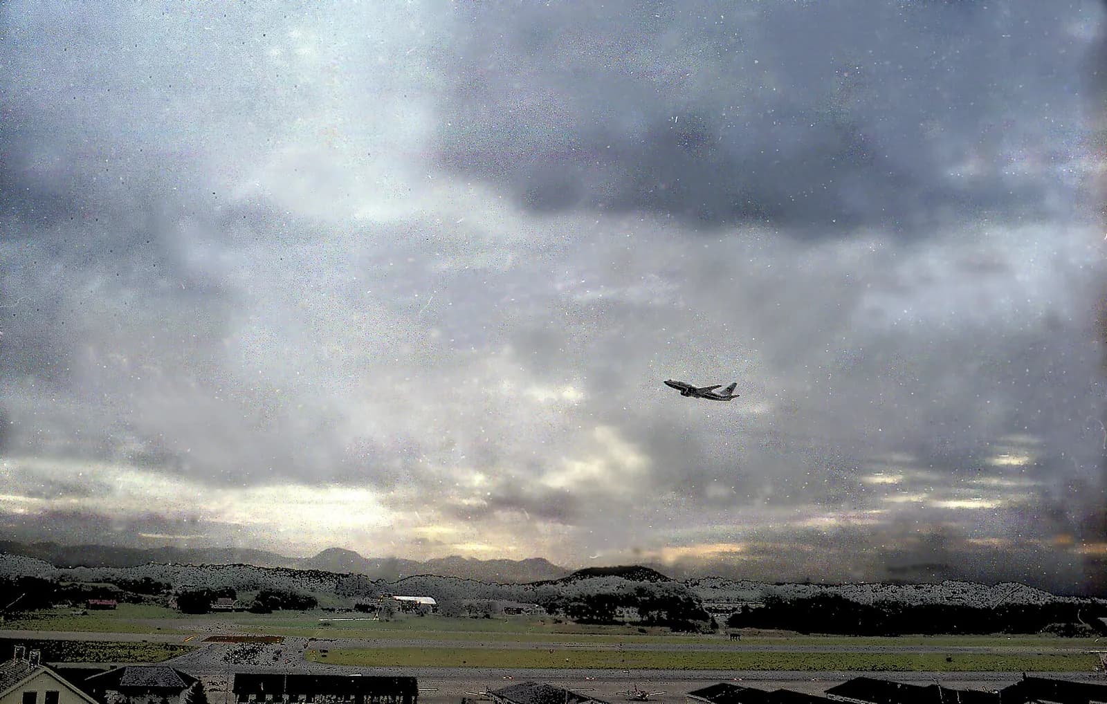 View toward Stavanger Airport Sola from the airport hotel