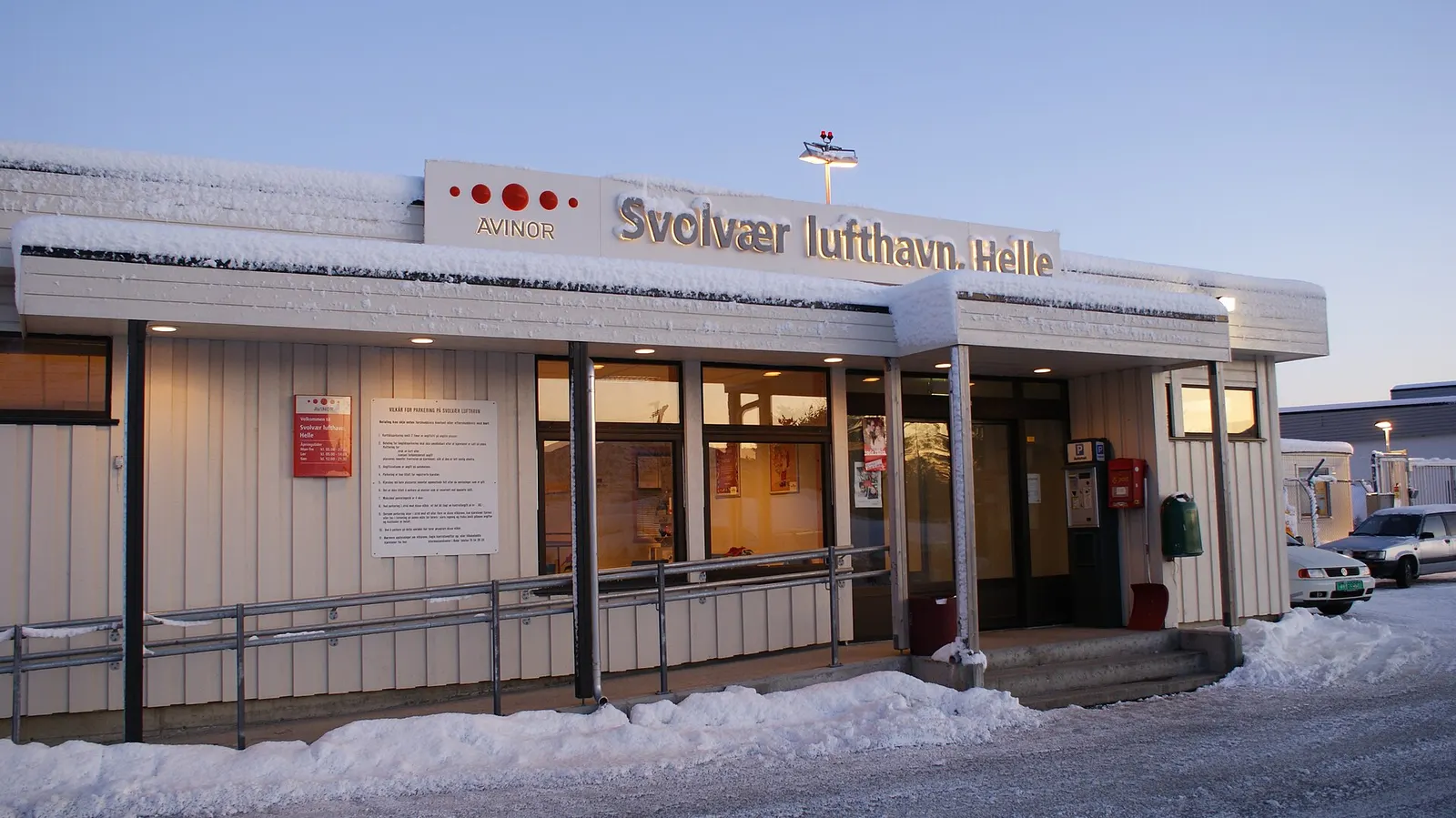 Svolvær Airport, Helle in winter evening light, Lofoten
