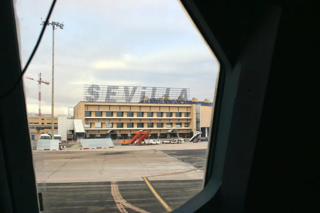 Exterior of the newer Seville Airport terminal building.