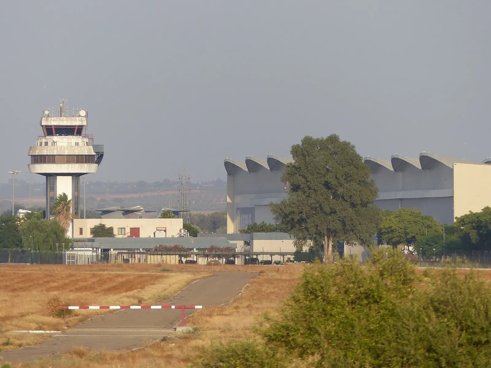 Air traffic control tower at San Pablo Airport, Seville, 2015.
