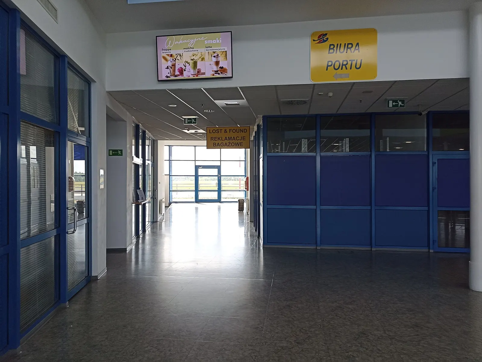 Entrance to the public viewing terrace at Szczecin–Goleniów Airport