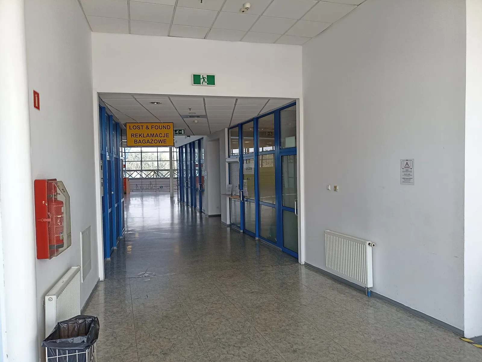 Corridor leading to the viewing terrace at Szczecin–Goleniów Airport