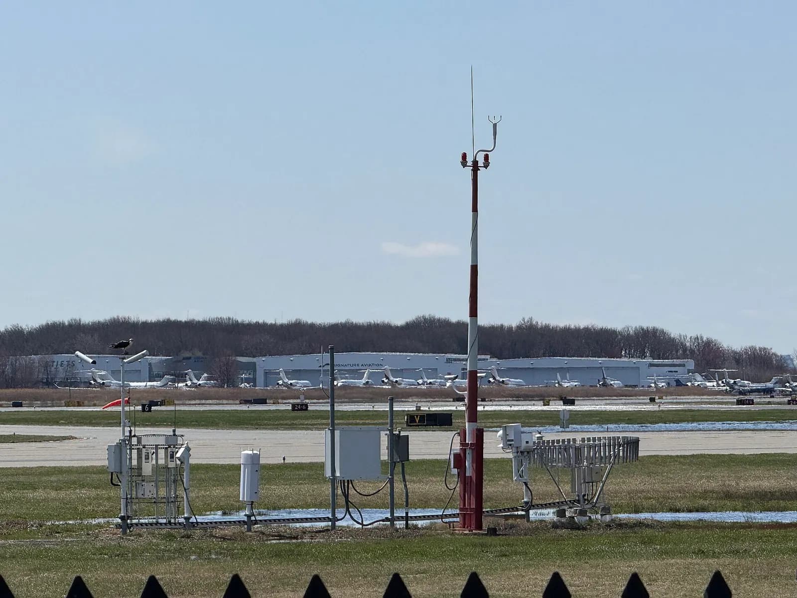 The Automated Surface Observing System (ASOS) at Teterboro Airport in Teterboro, Bergen County, New Jersey
