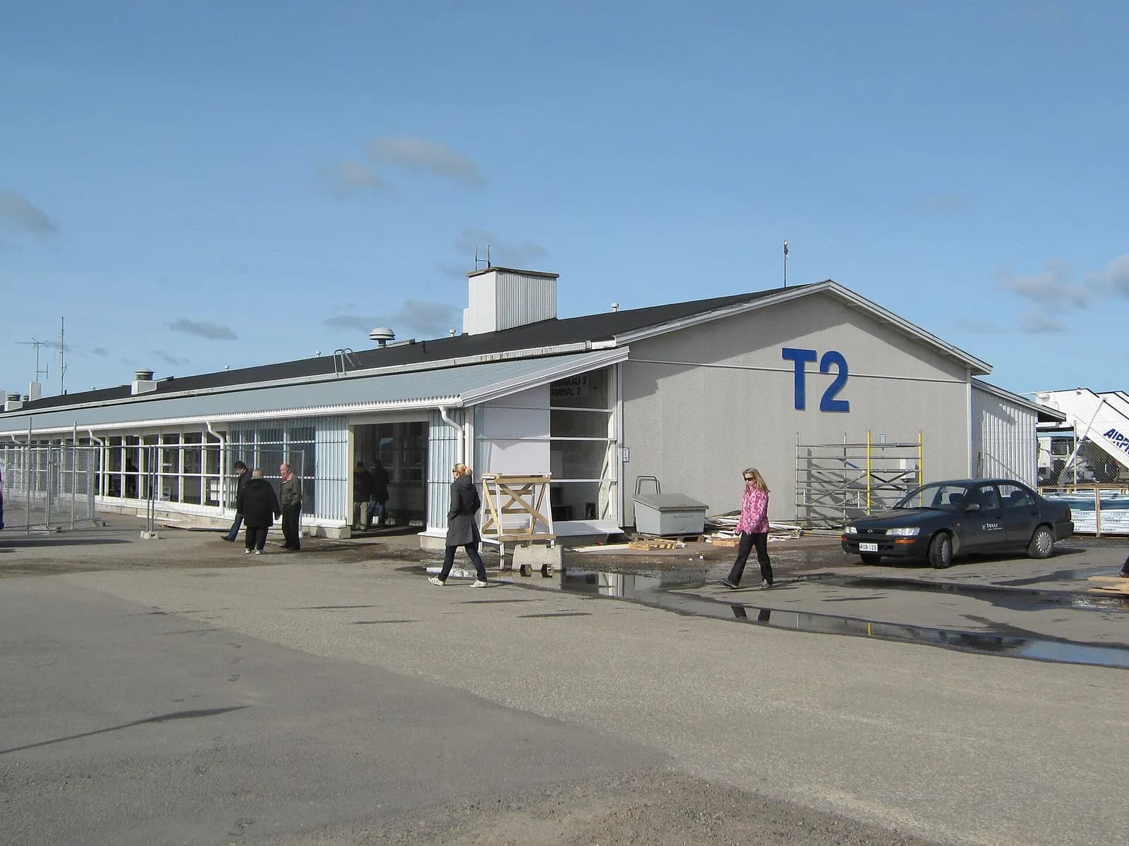 T2 is a low-cost airport terminal at Turku Airport, TKU/EFTU and at time of photo shoot under enlargement.