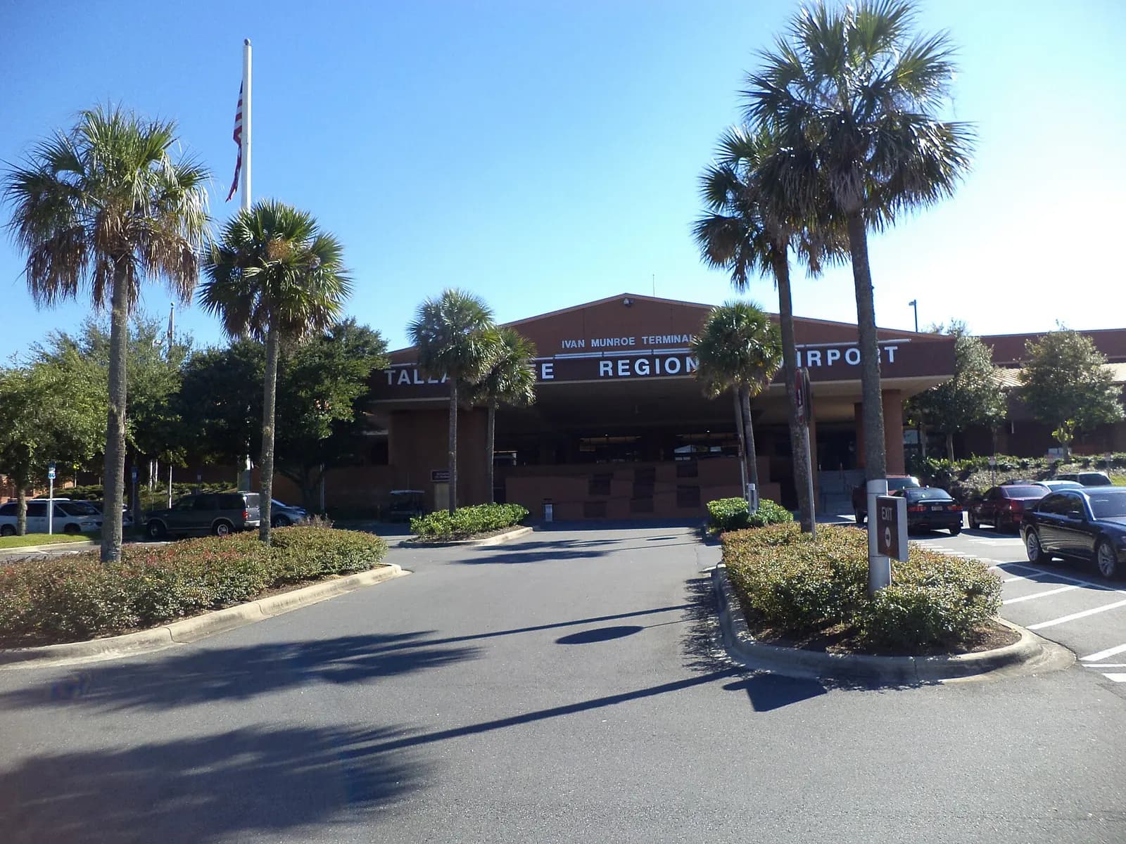 Exterior of the Ivan Munroe passenger terminal at Tallahassee International Airport, photographed 26 October 2013.