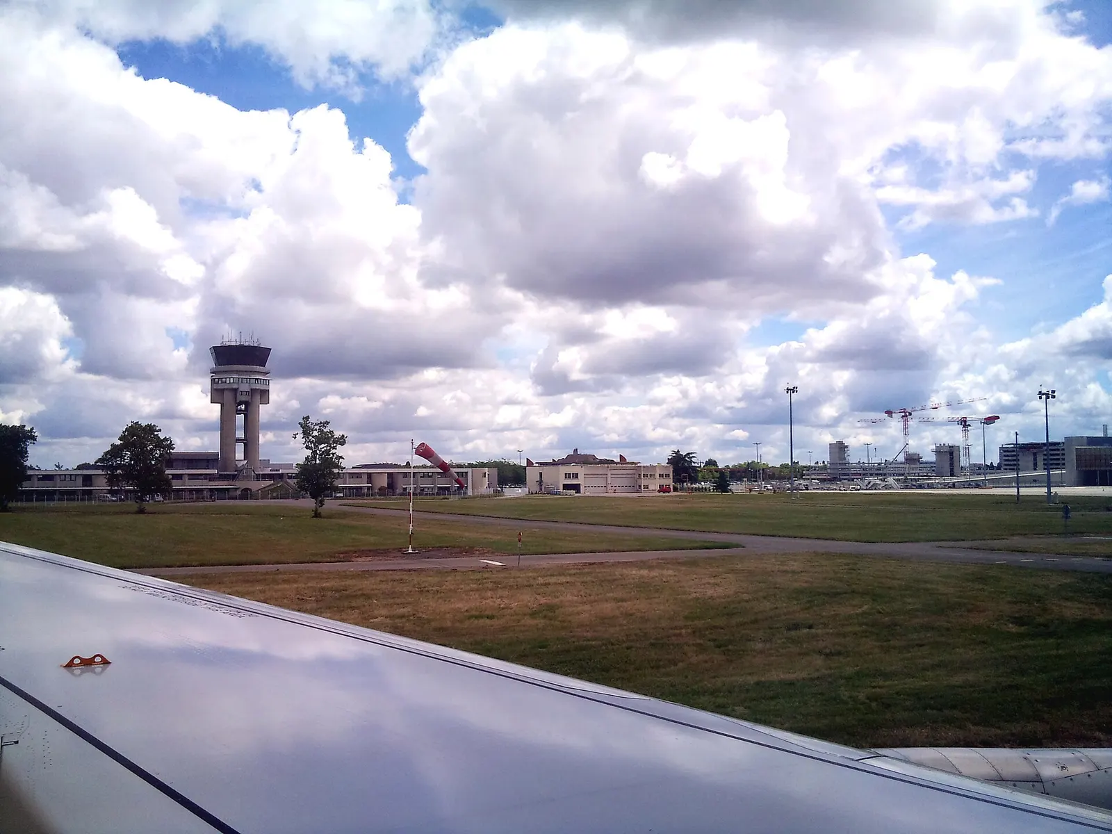 Control tower at Toulouse-Blagnac Airport.