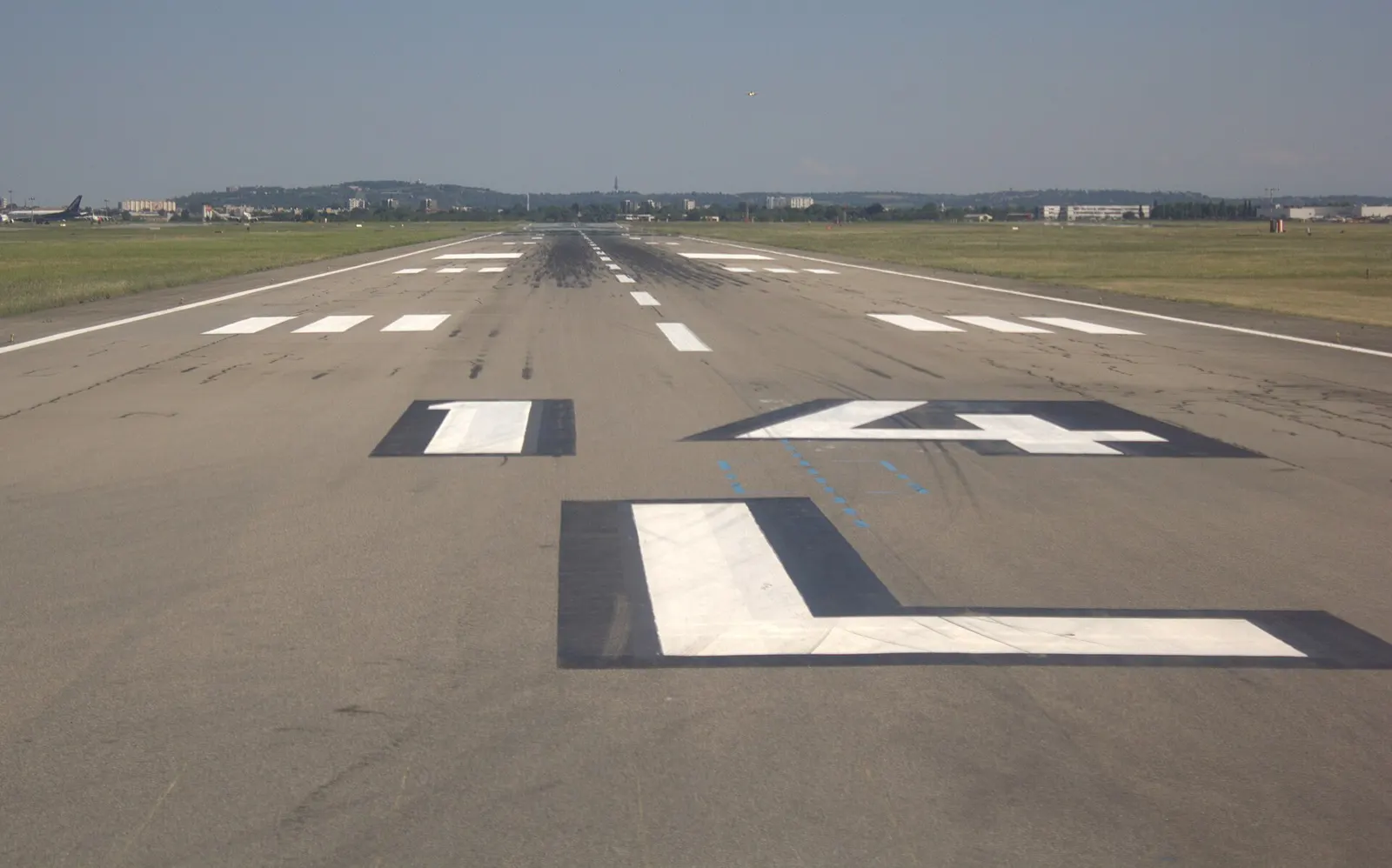 Runway 14L at Toulouse-Blagnac Airport.
