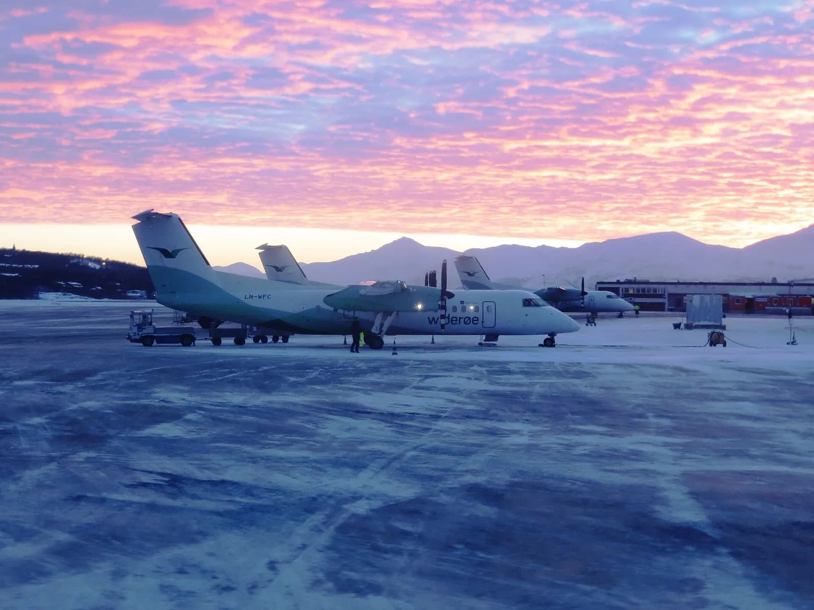 Image from Tromsø Airport towards Kvaløya, Tromsø municipality (Norway)