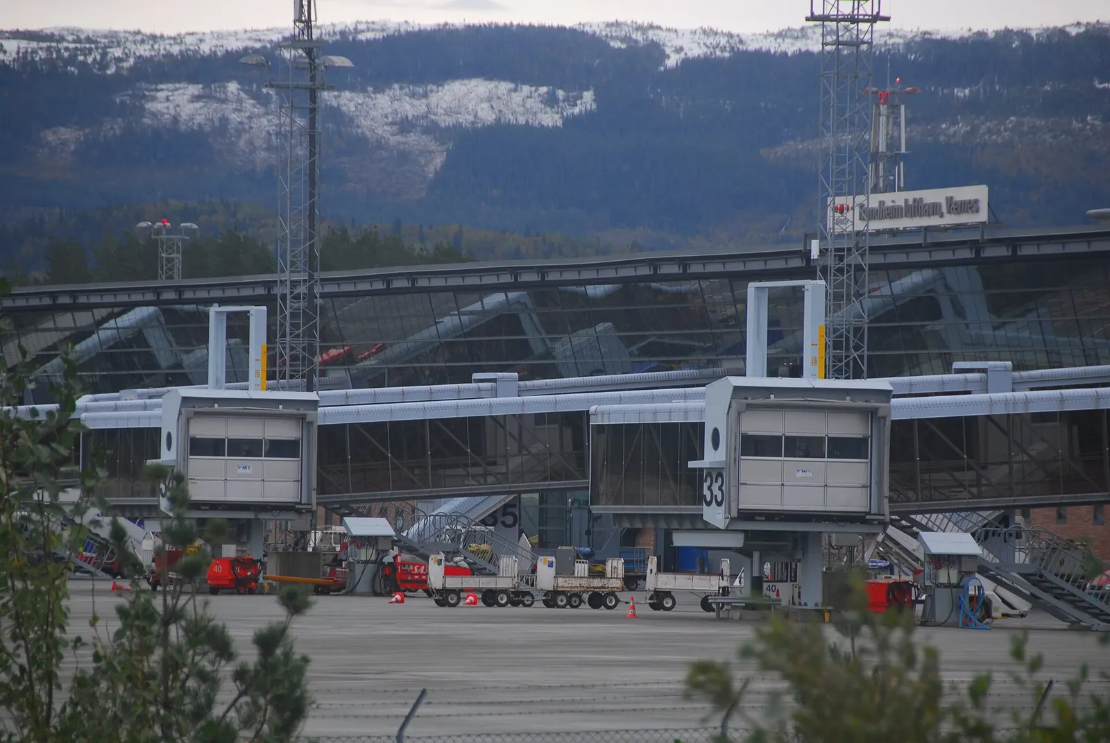 Exterior of gates 32 and 33 of Terminal A at Trondheim Airport, Værnes