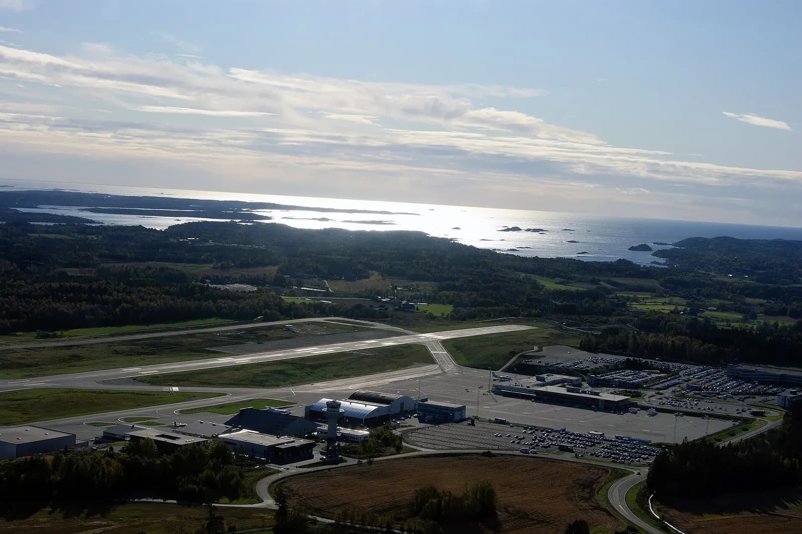 Torp Airport from about 800 feet.