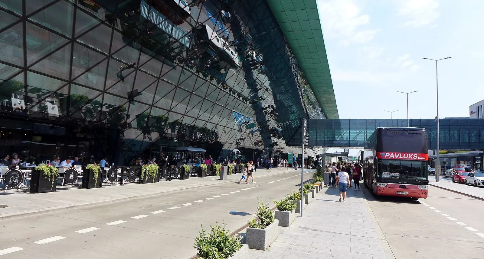 View of the terminal at Kraków Airport