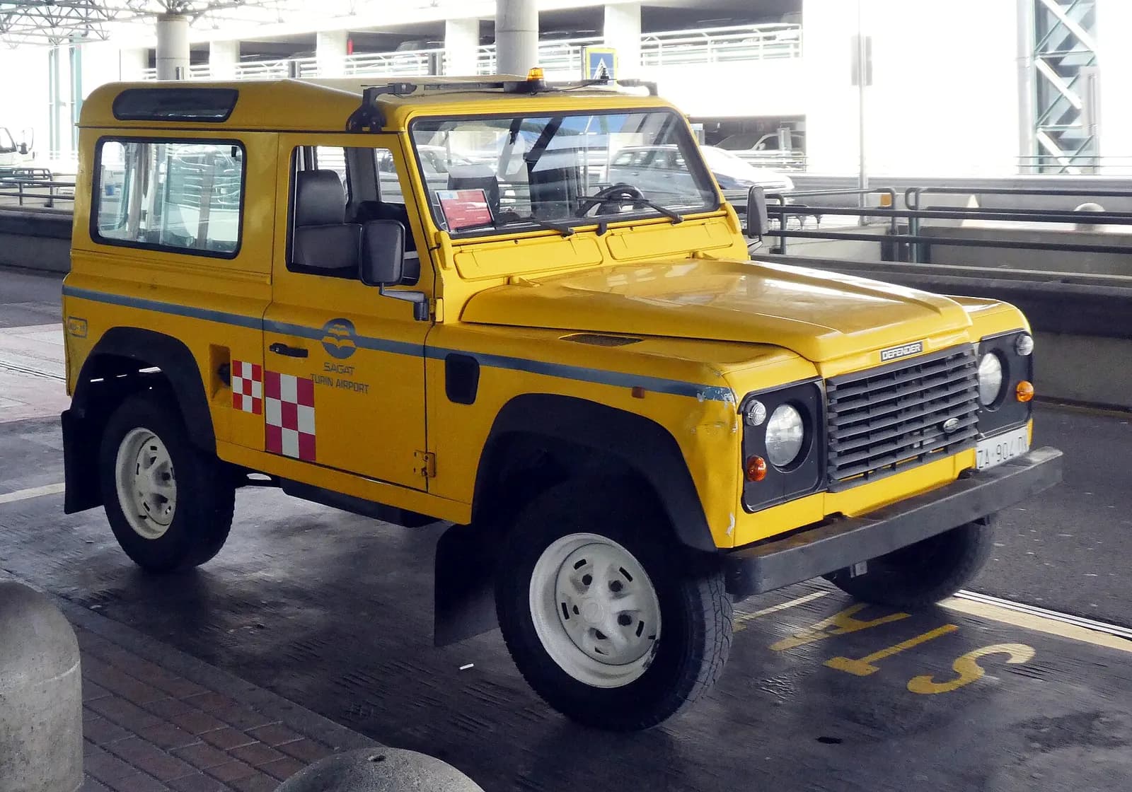 SAGAT service vehicle in front of Turin Airport facilities