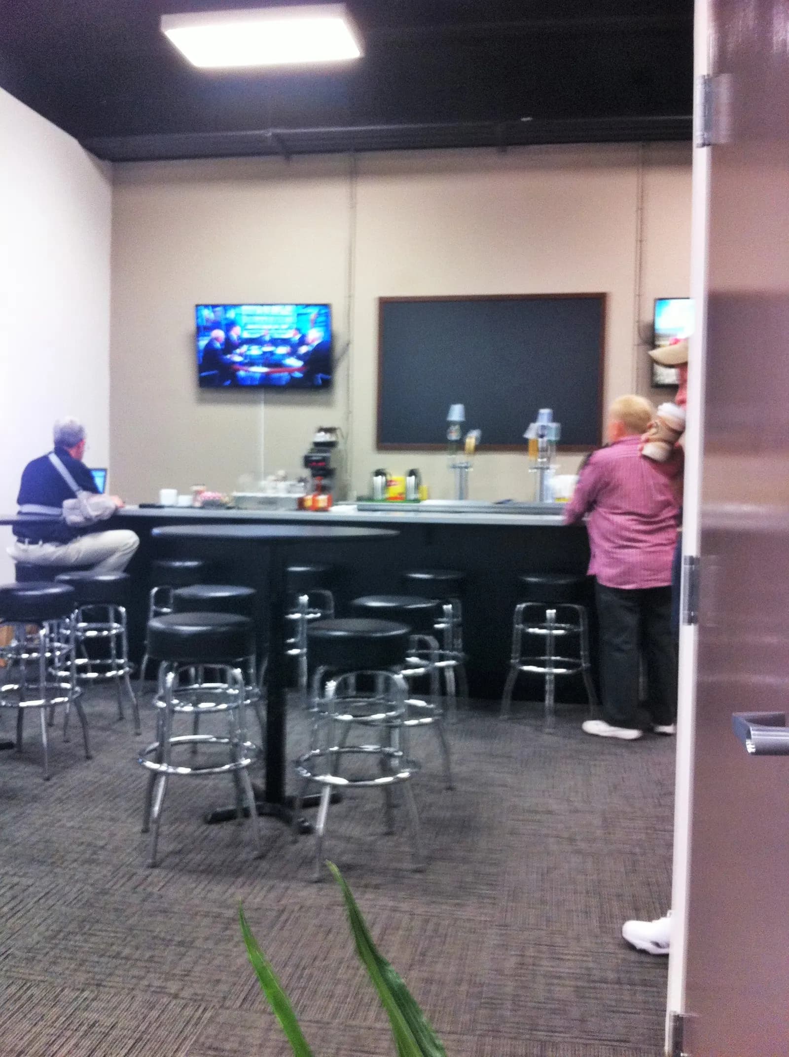 Sky Lounge concession and bar next to Gate 1 after security at Trenton-Mercer Airport.