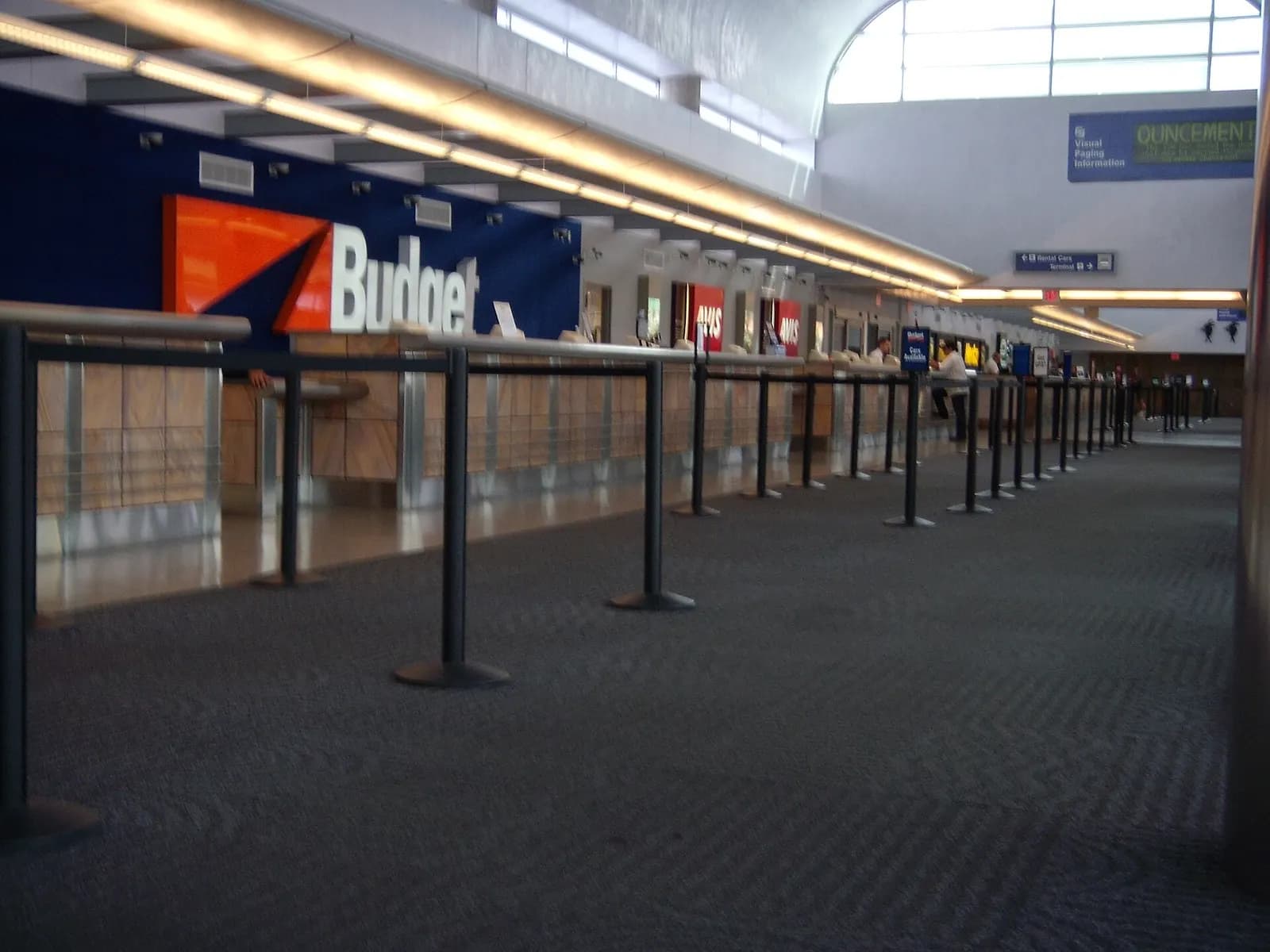 On-airport rental-car counters at Tucson International Airport