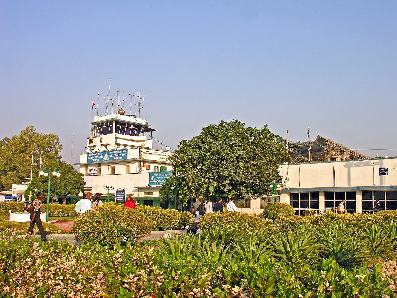 Airport tower at Maharana Pratap Airport, Udaipur, India.
