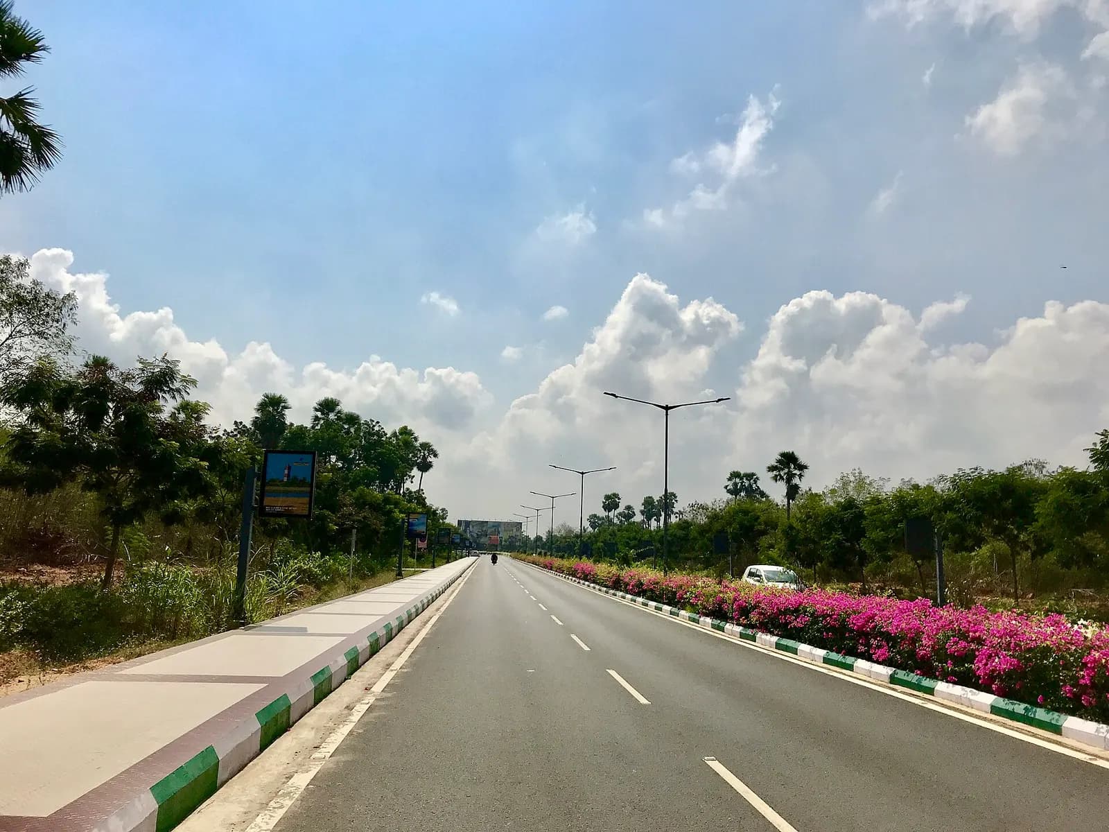 Road leading to Vijayawada Airport from NH16
