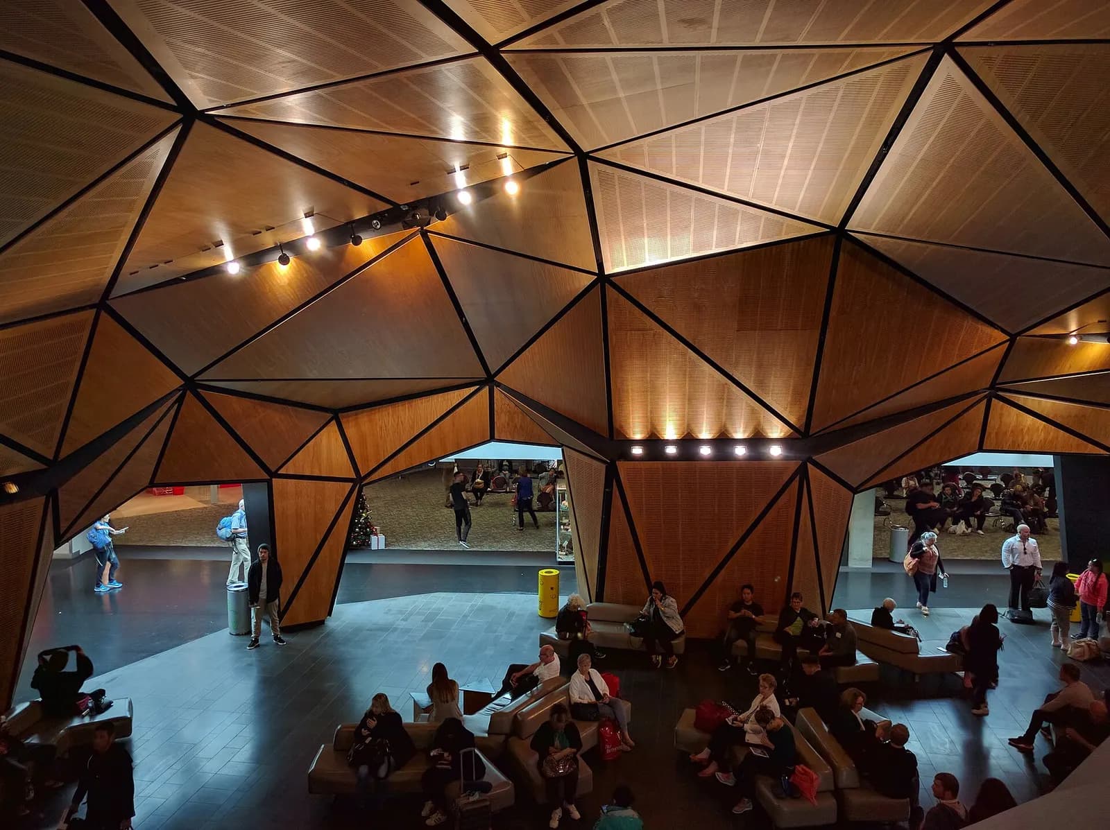 The Rock international departures hall at Wellington Airport