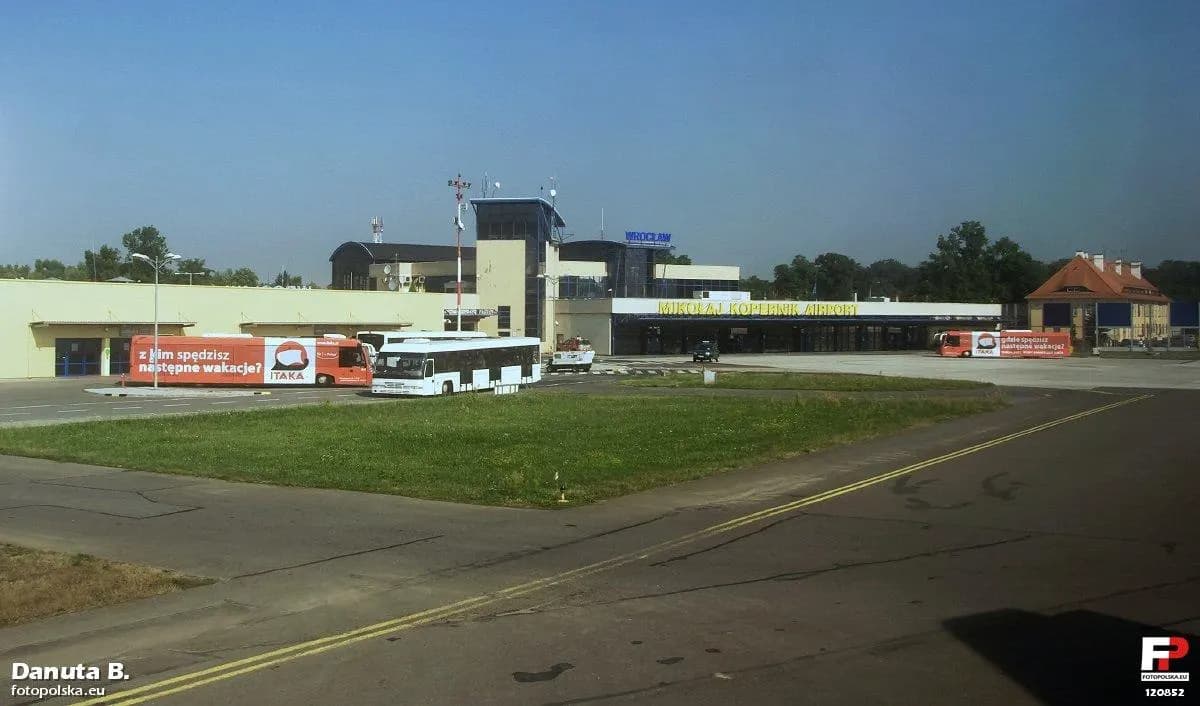 Copernicus Airport Wrocław terminal building from the Fotopolska archive.