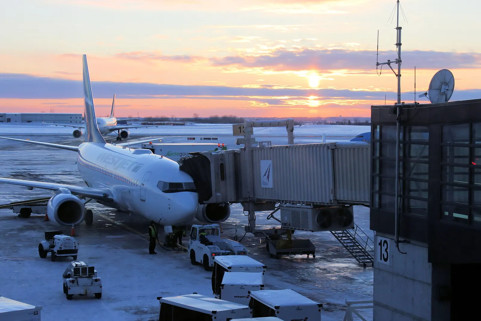 Sunset at Ottawa International Airport