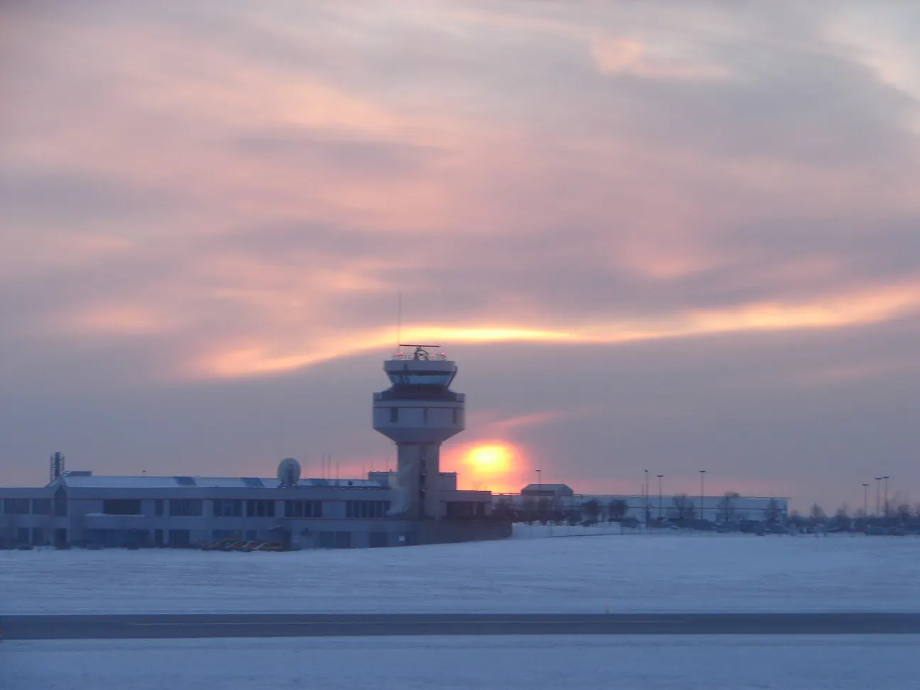 Control tower of MacDonald-Cartier International Airport, Ottawa, Ontario, Canada