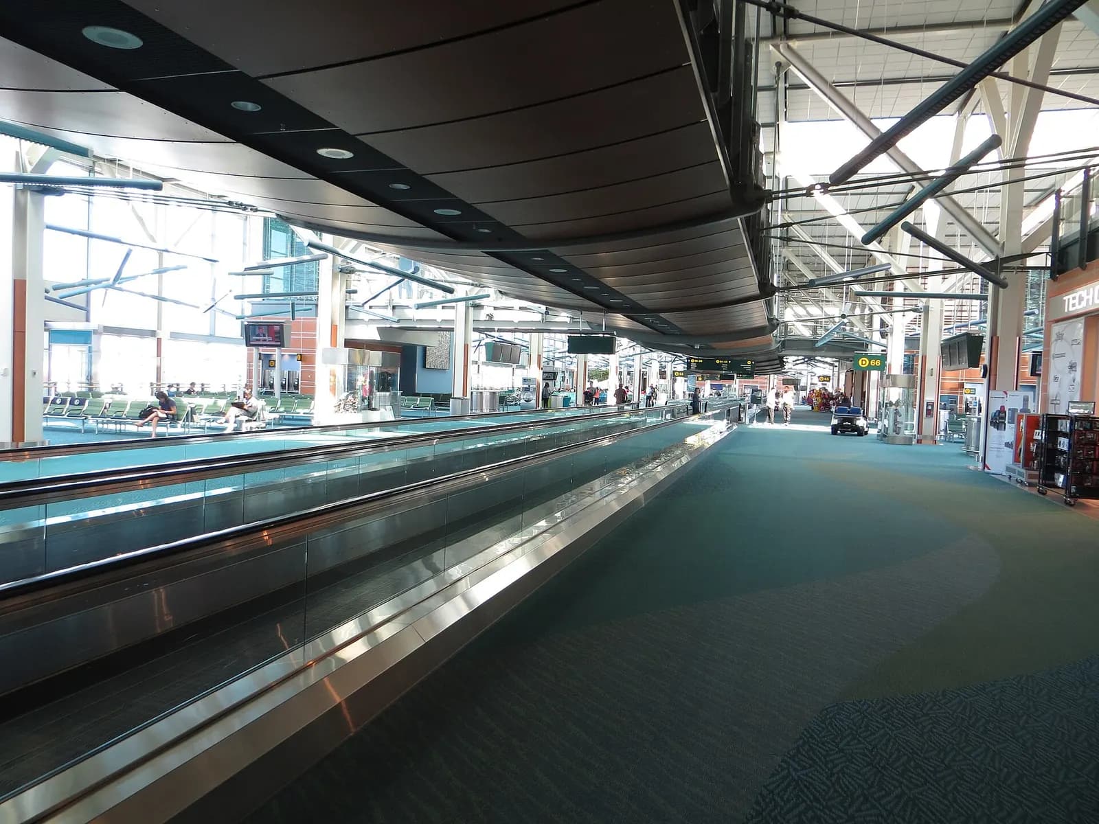 Interior of Concourse D of the International Terminal at Vancouver International Airport, British Columbia