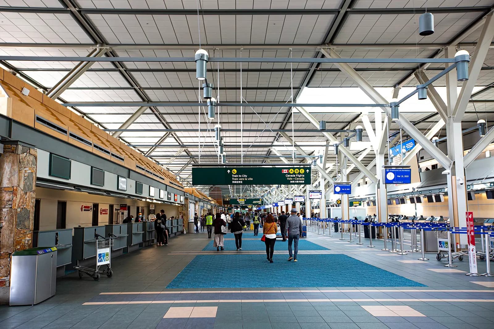 YVR Vancouver International Airport during coronavirus pandemic