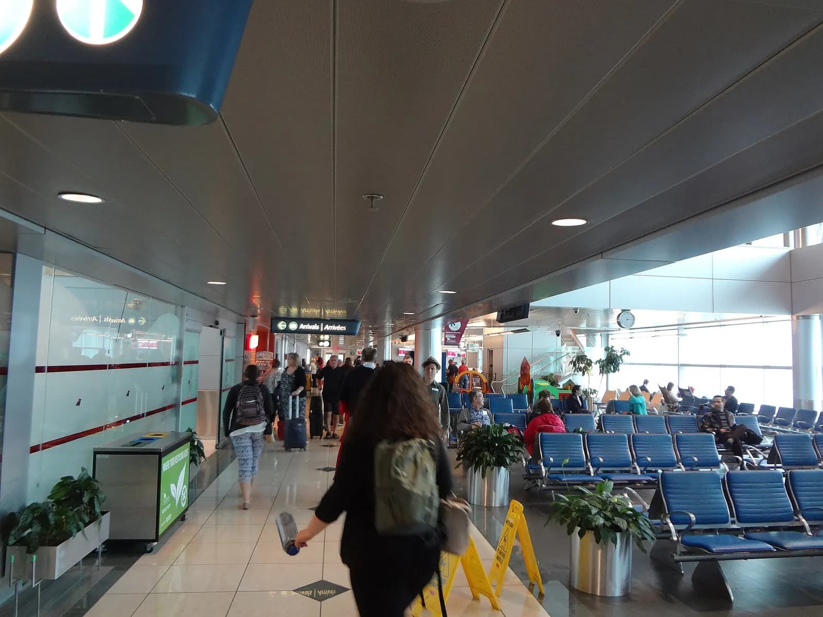 Another exterior view of the St. John's International Airport terminal and access road, June 2016.