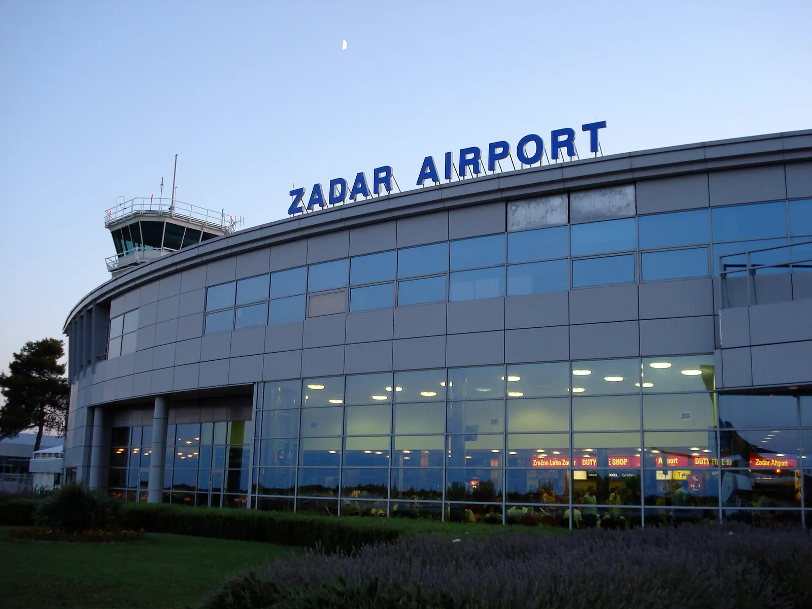 Zadar Airport terminal building, as seen from airside.