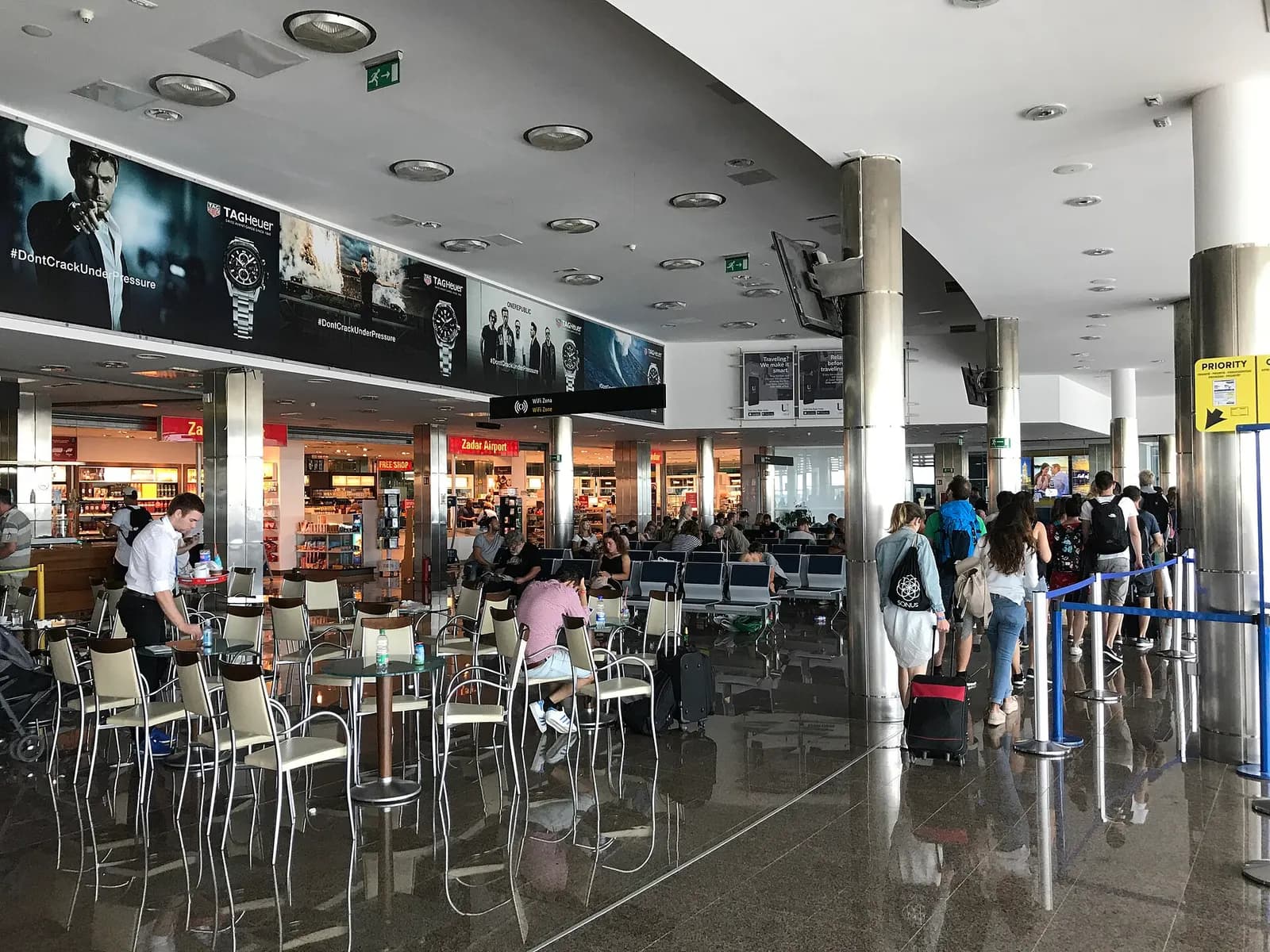 Waiting area at Zadar Airport.